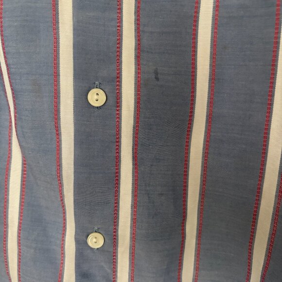 Short Sleeve Blue Palmer//Harding Striped Shirt - Size UK12 - Picture 7 of 11